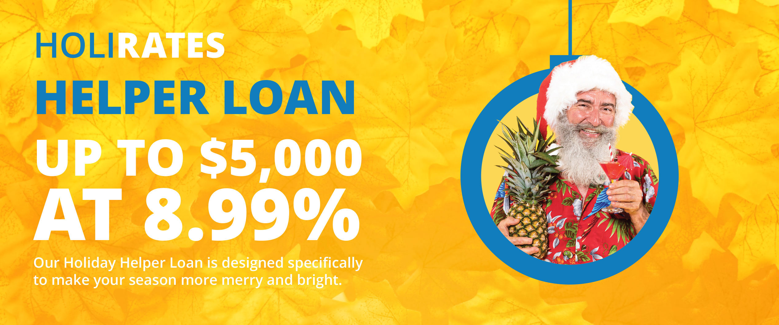 HoliRates helper loans at 8.99% APR